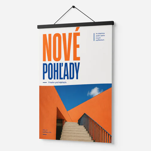 Jednostranný plagát s lištou
